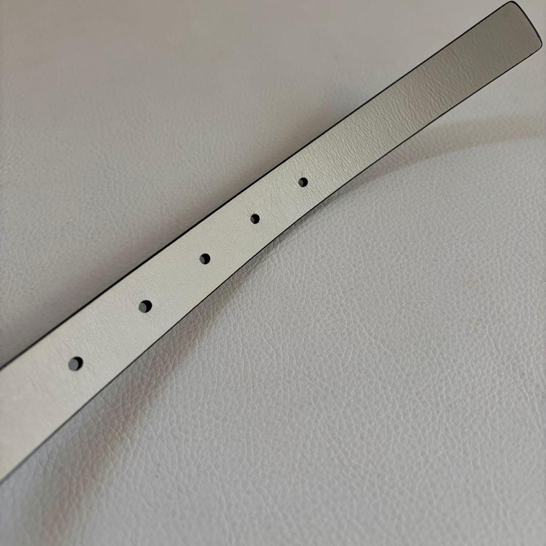 【未使用保管品】【ディオール】30 モンテーニュ ベルト リバーシブル 黒/白