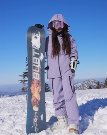 スキーウェア セットアップ L 紫 上下セット レディース パープル