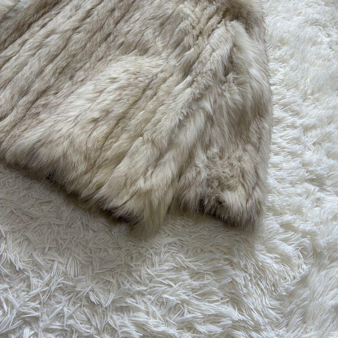 襟ボリューム◎ パリオン　毛皮　Lサイズ相当　リアルファー　ジャケット　大きめ