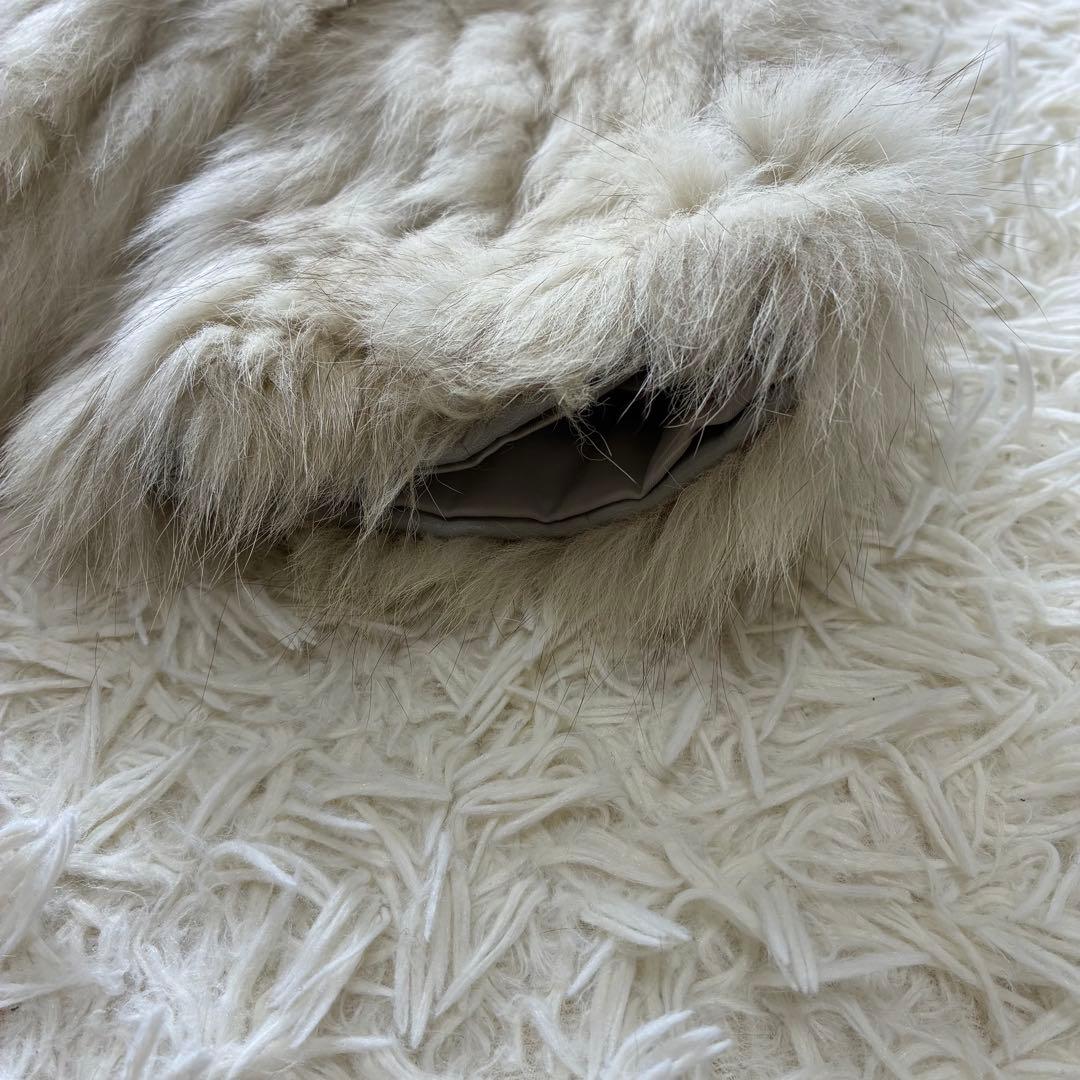 襟ボリューム◎ パリオン　毛皮　Lサイズ相当　リアルファー　ジャケット　大きめ