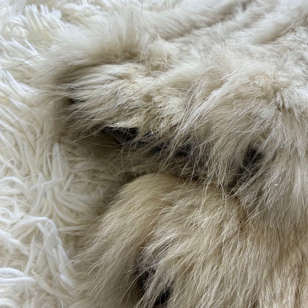 襟ボリューム◎ パリオン　毛皮　Lサイズ相当　リアルファー　ジャケット　大きめ