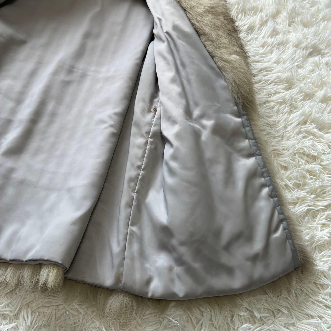 襟ボリューム◎ パリオン　毛皮　Lサイズ相当　リアルファー　ジャケット　大きめ