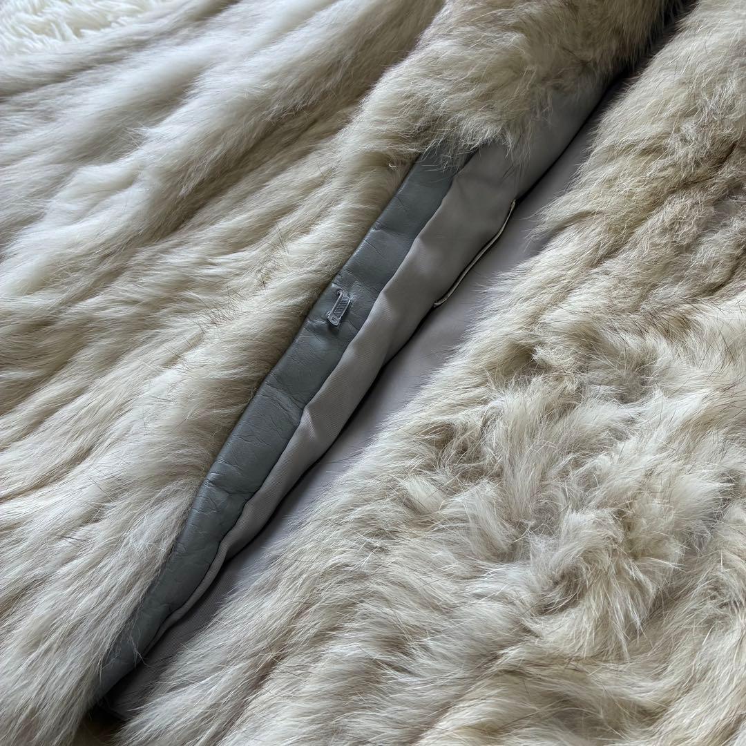 襟ボリューム◎ パリオン　毛皮　Lサイズ相当　リアルファー　ジャケット　大きめ