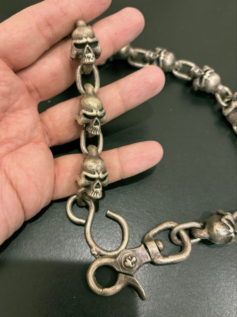 THIRTEEN DESIGNS サーティーンデザインズスカルウォレットチェーン