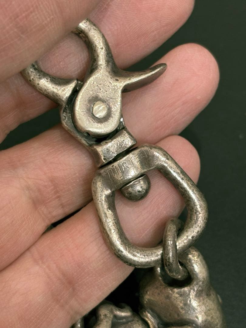 THIRTEEN DESIGNS サーティーンデザインズスカルウォレットチェーン