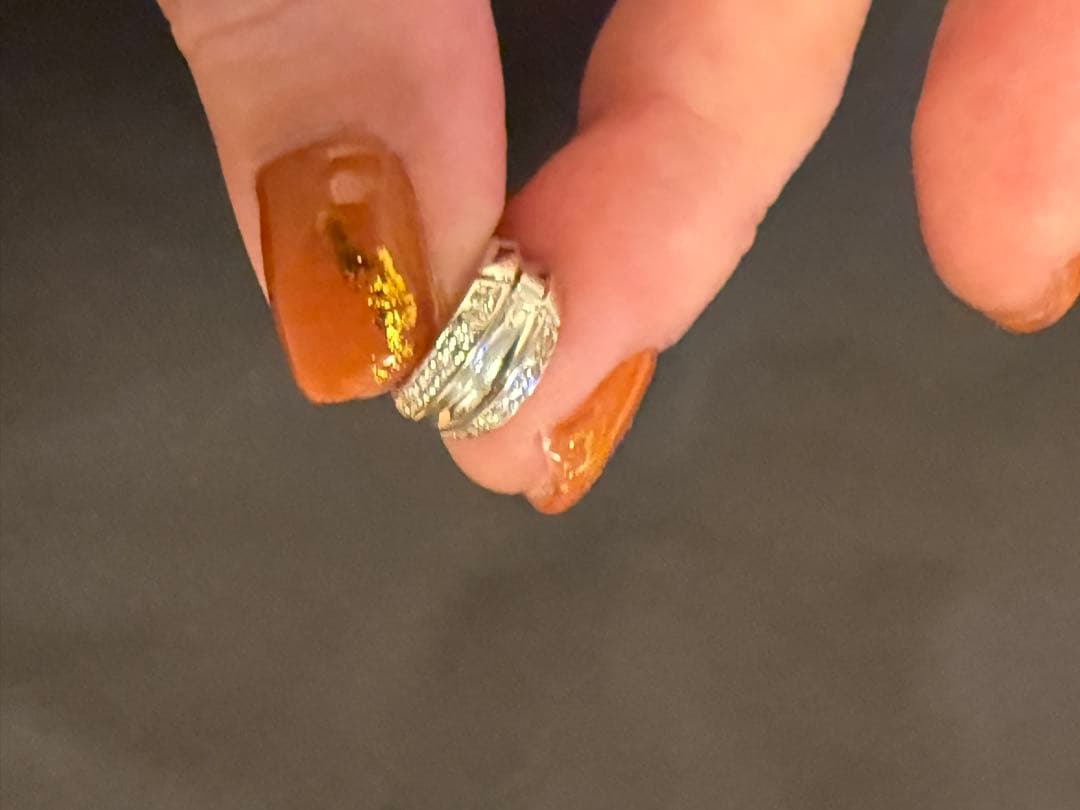 K18WG刻印あり　ダイヤ　パヴェ　片方のみ