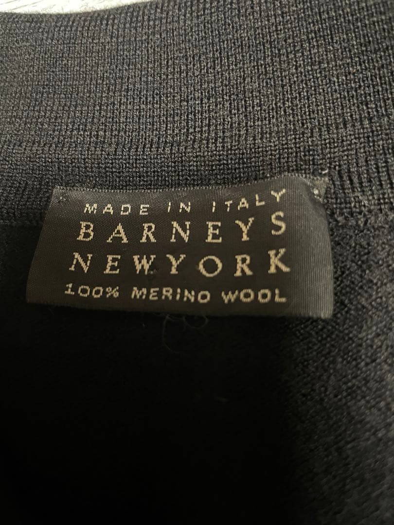 90s イタリア製 BARNEYS NEWYORK メリノウール ニットポロ M