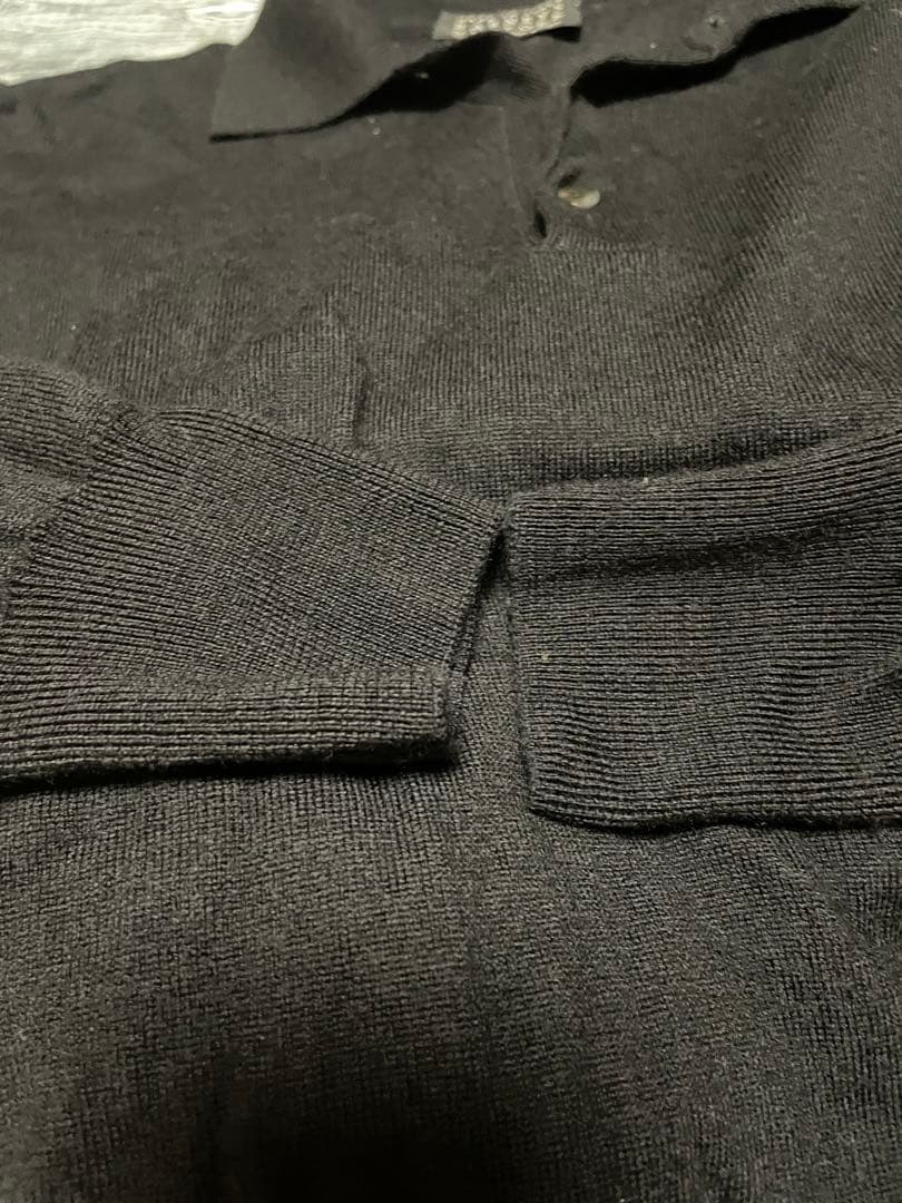 90s イタリア製 BARNEYS NEWYORK メリノウール ニットポロ M