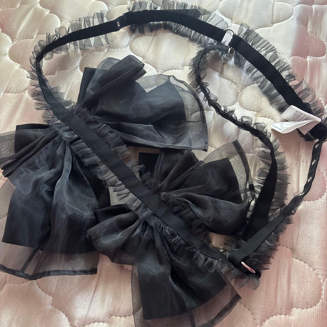 noir kei ninomiya リボンハーネス　黒　フリル