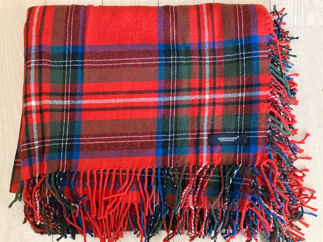 アンダーカバー undercover 大判チェックストール 新品未使用