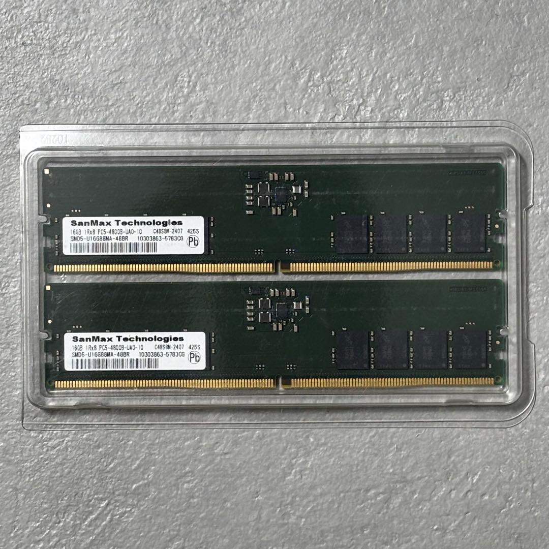 メモリ32GB(16GBx2)SanMaxDDR5 サンマックス