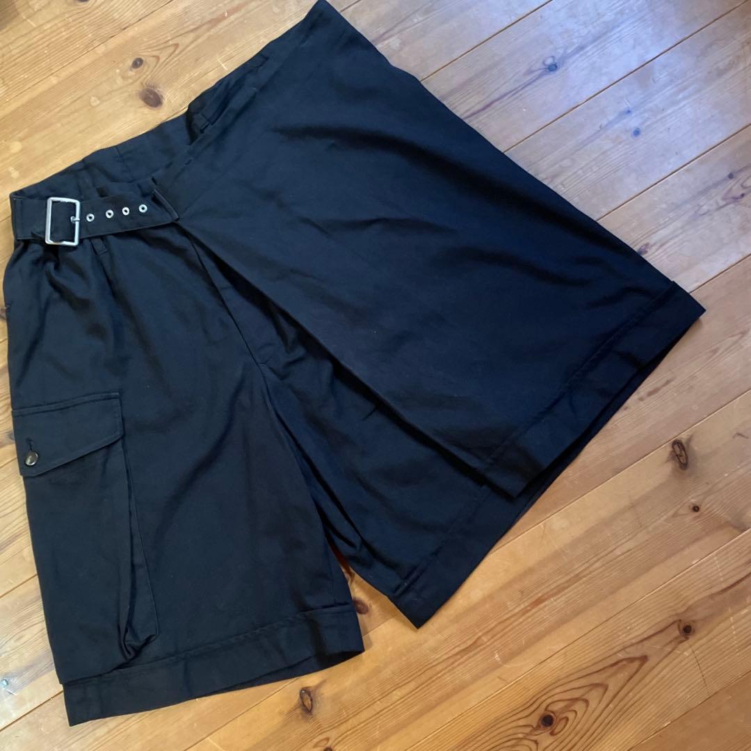 【希少】ジャンポールゴルチエ『90s』膝丈スカートパンツ　ブラック