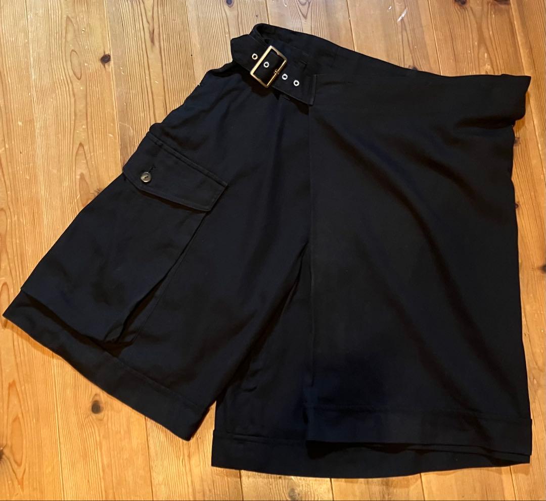 【希少】ジャンポールゴルチエ『90s』膝丈スカートパンツ　ブラック