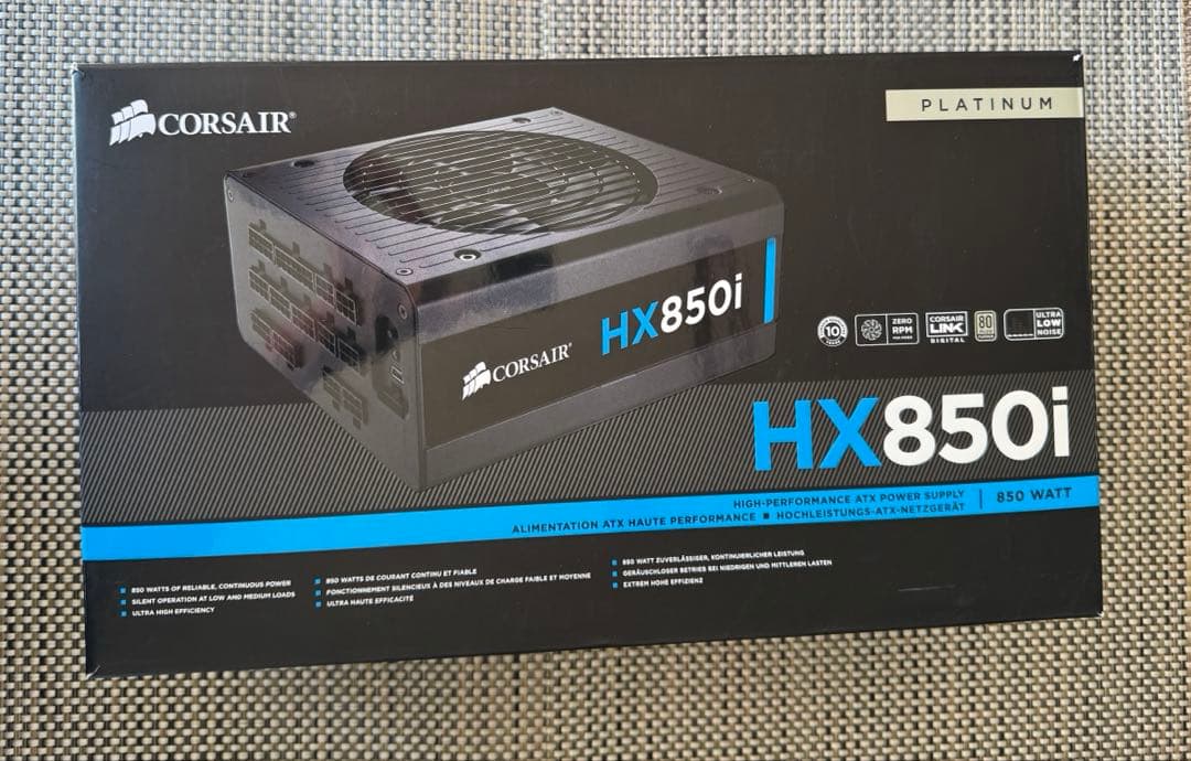 【PC電源】Corsair HX850i Platinum認証