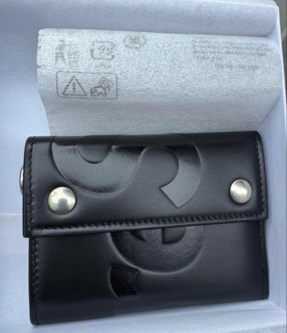 値下げ可　supreme leather chain wallet black