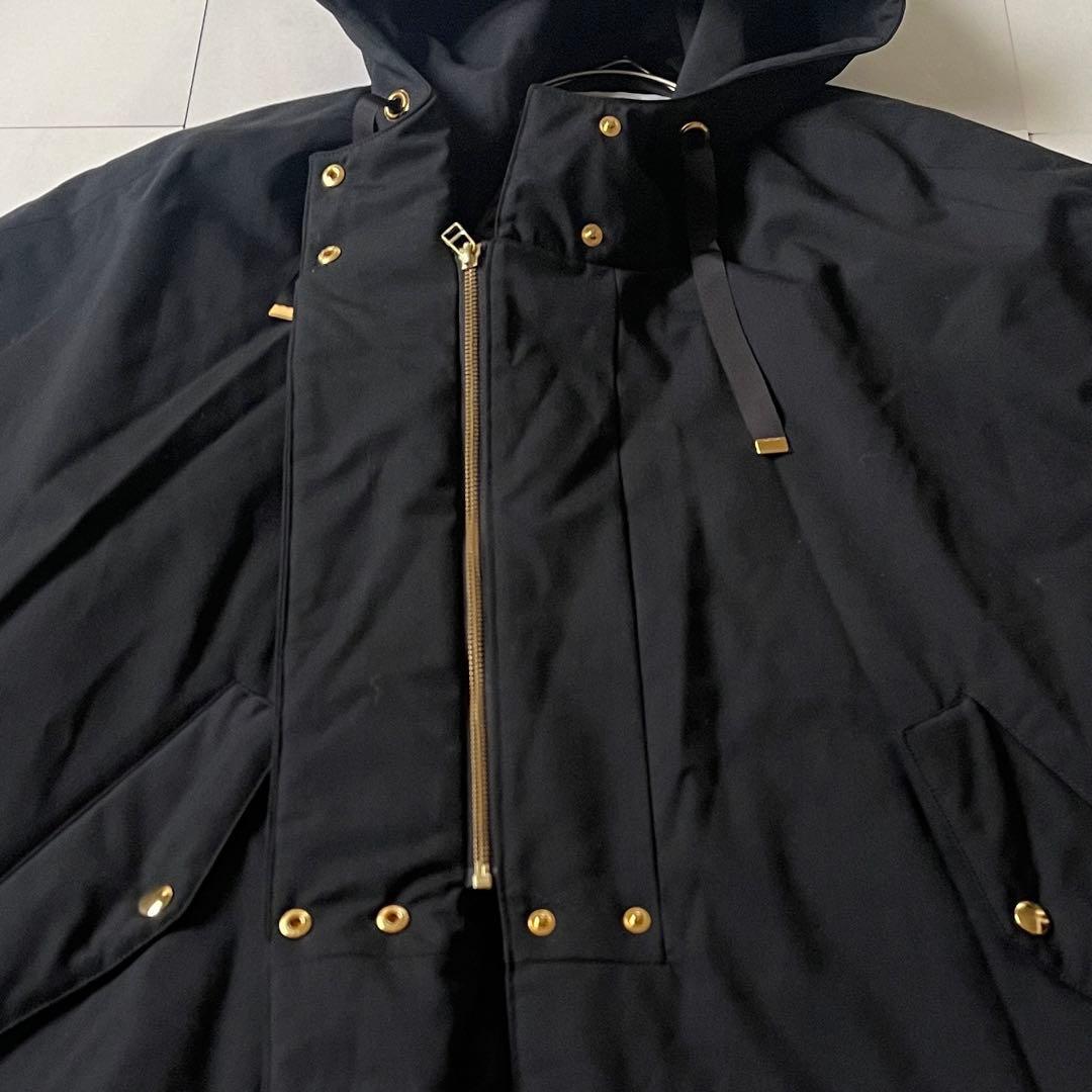 美品 ルルウィルビー アルアバイル 中綿ケープコート ポンチョ 定価82500円
