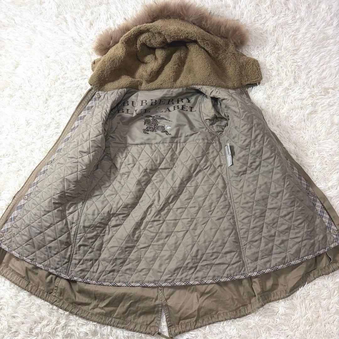 バーバリーブルーレーベル モッズコート 38 ノバチェック ライナー付