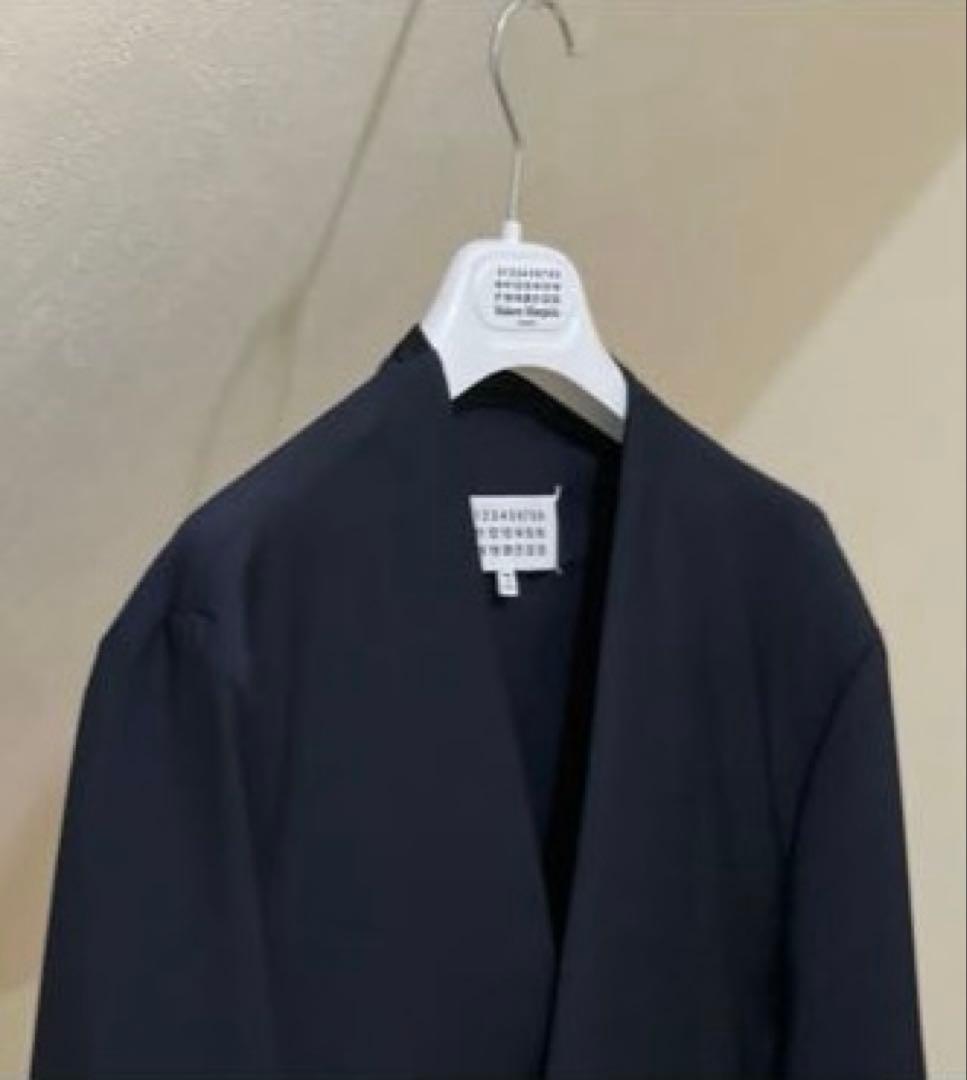 マルジェラ　ノーカラージャケット ネイビー　希少54