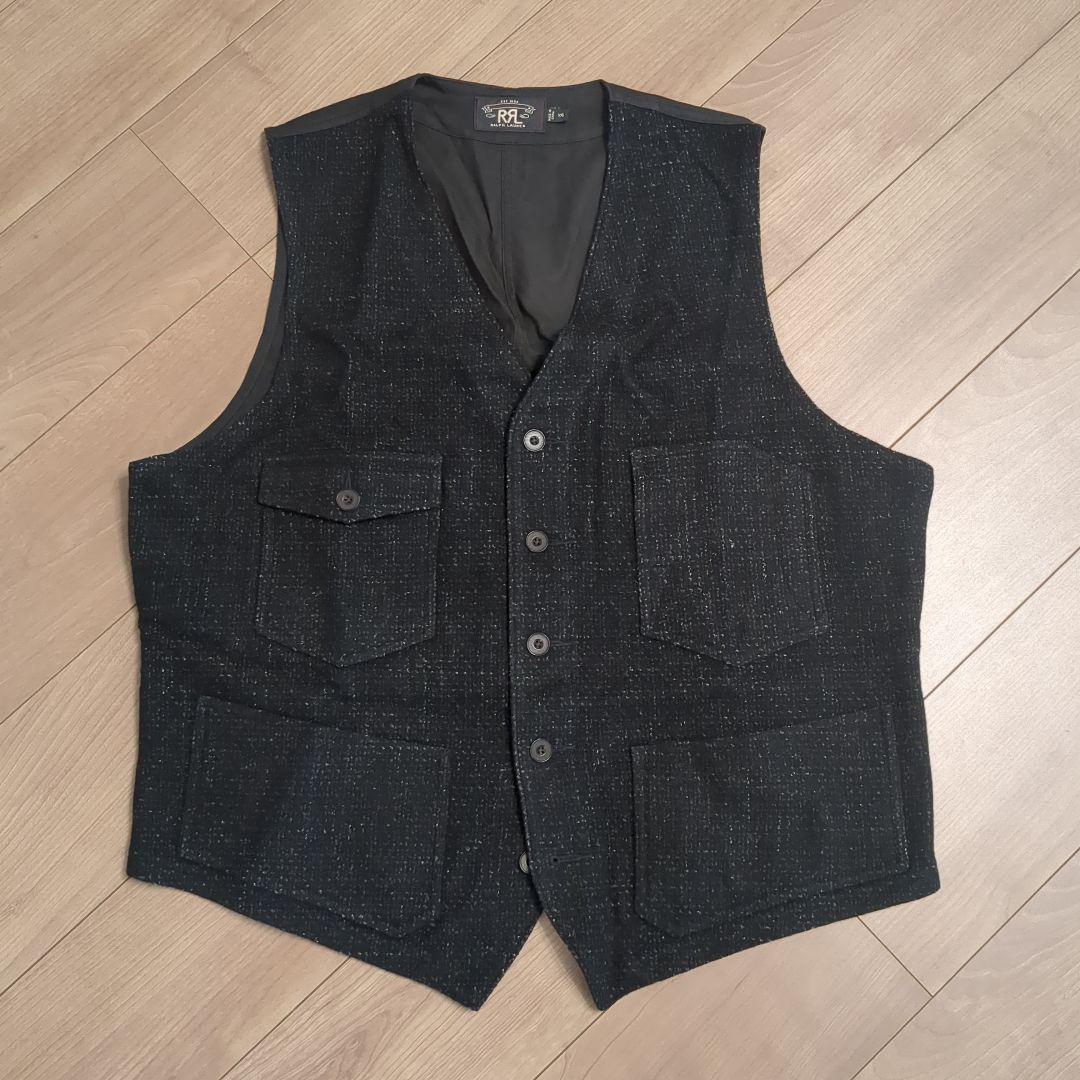 RRL ブラック エンジニア　ベスト XXL