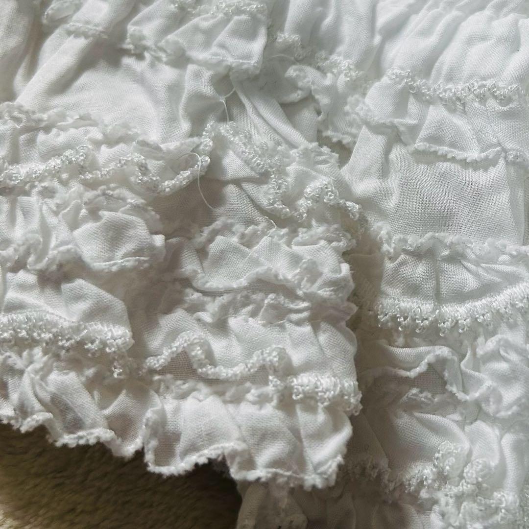 ピンクハウス　ドロワーズ　ピコフリル　リボン　ペチパンツ　白　日本製【P46