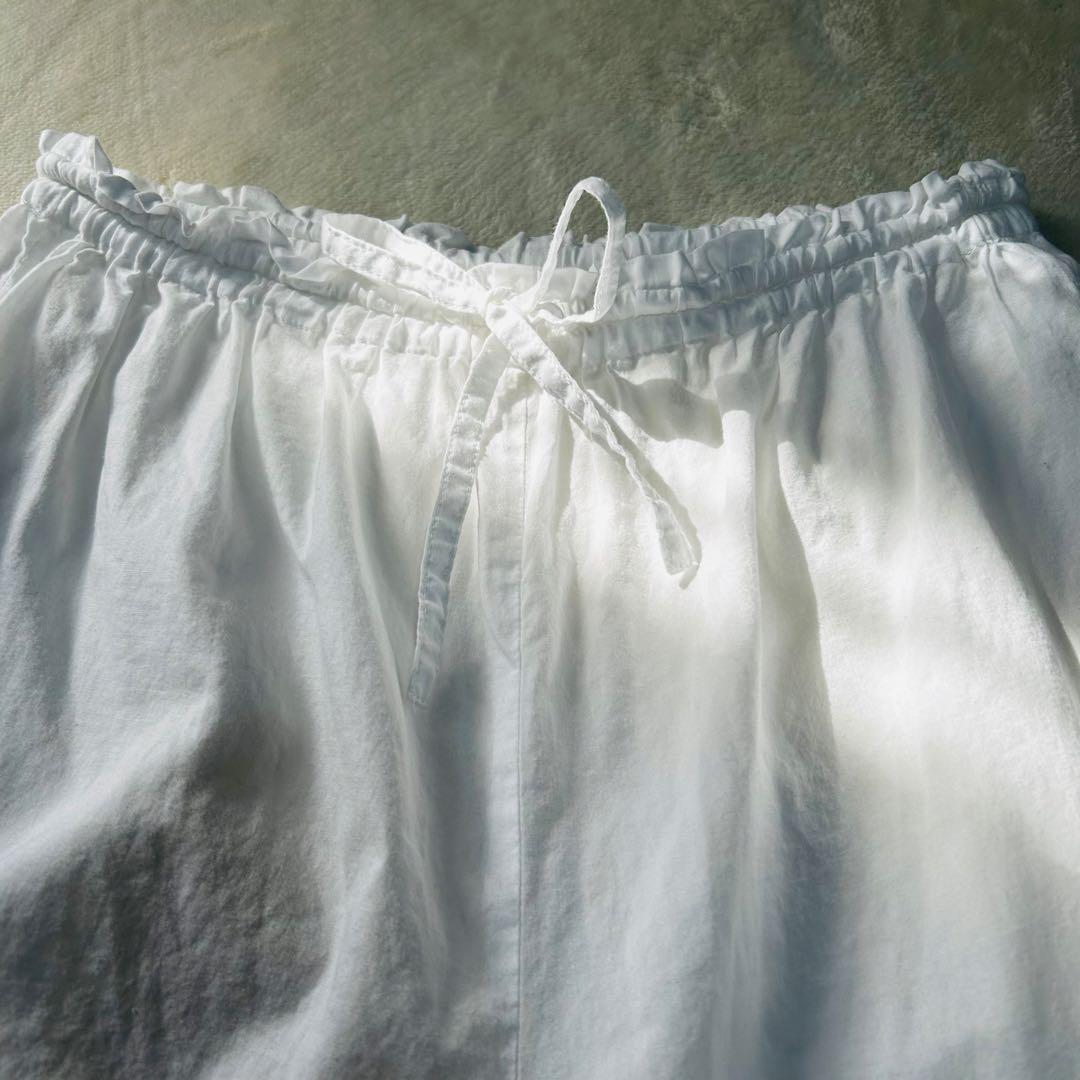 ピンクハウス　ドロワーズ　ピコフリル　リボン　ペチパンツ　白　日本製【P46