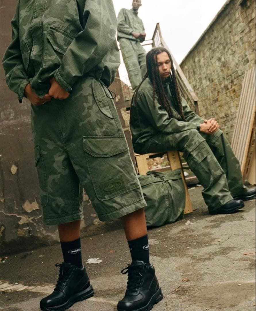 パンツ corteiz camo baggy pant shorts jorts w32