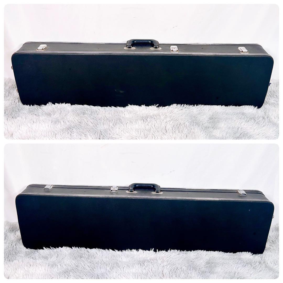 【希少】民謡三味線　中棹　花梨　正寸　3分割 丸打胴　皮やぶれなし　合皮　撥付き