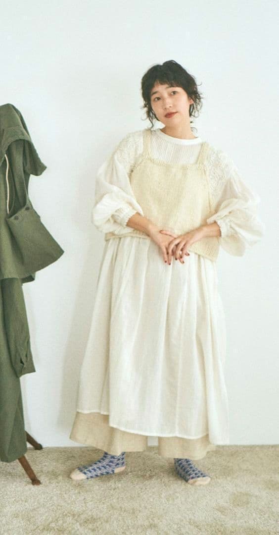 tumugu❣️ロービングウールニット2wayビスチェ ベスト