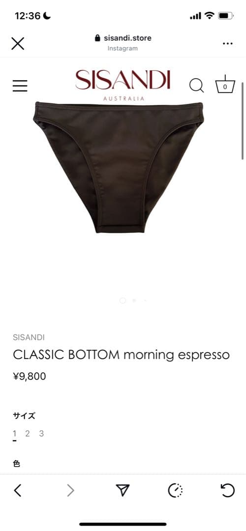 SISANDI ブラウン セパレート水着