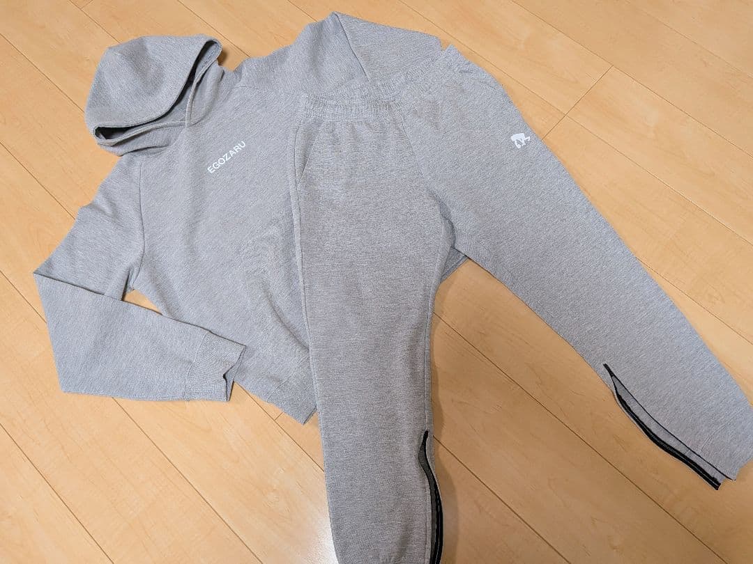 EGOZARU　セットアップ　グレー　S　パーカー