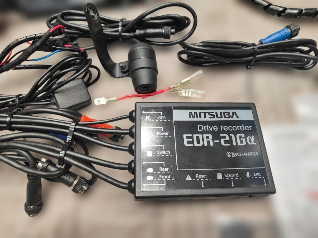 バイク用ドラレコ　ミツバ　EDR-21Gα　中古　カメラステー付き