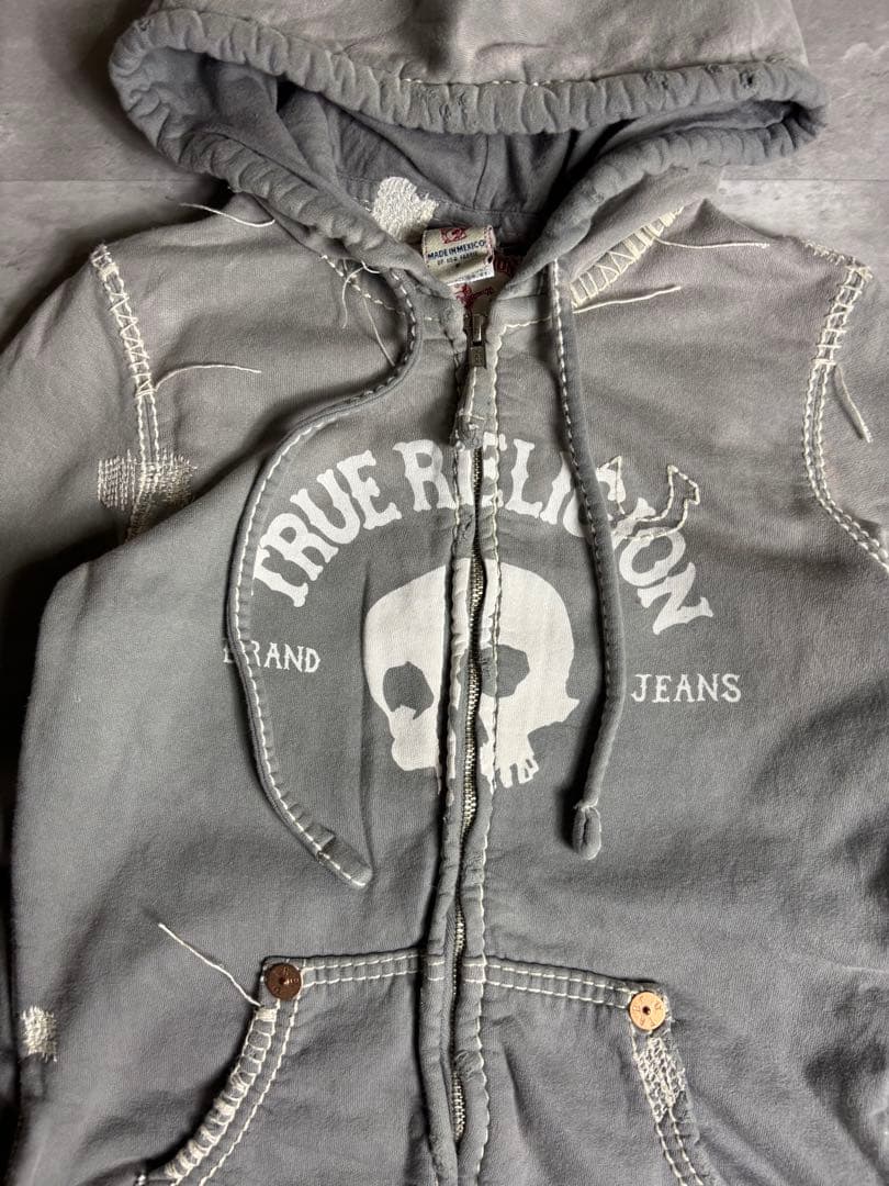true religion パーカー Y2K グレー レディース