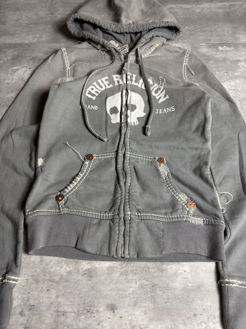true religion パーカー Y2K グレー レディース