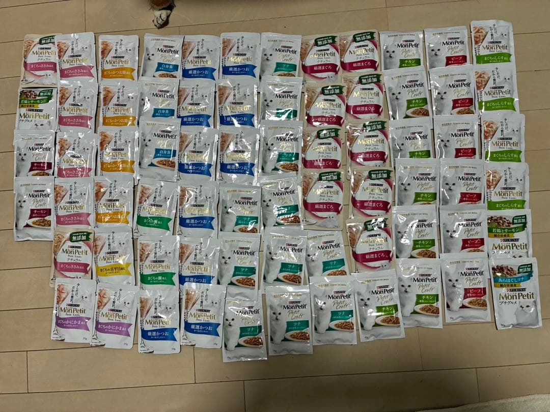 モンプチパウチ◇プチリュクス◇ピュリナ 8箱＝102袋+70袋 合計172袋