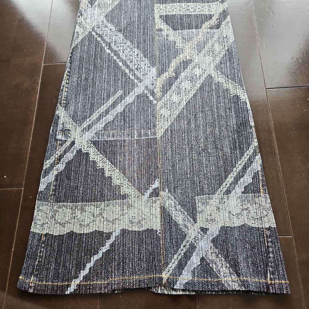 PLEATS PLEASE デニム転写ワンピース サイズ2