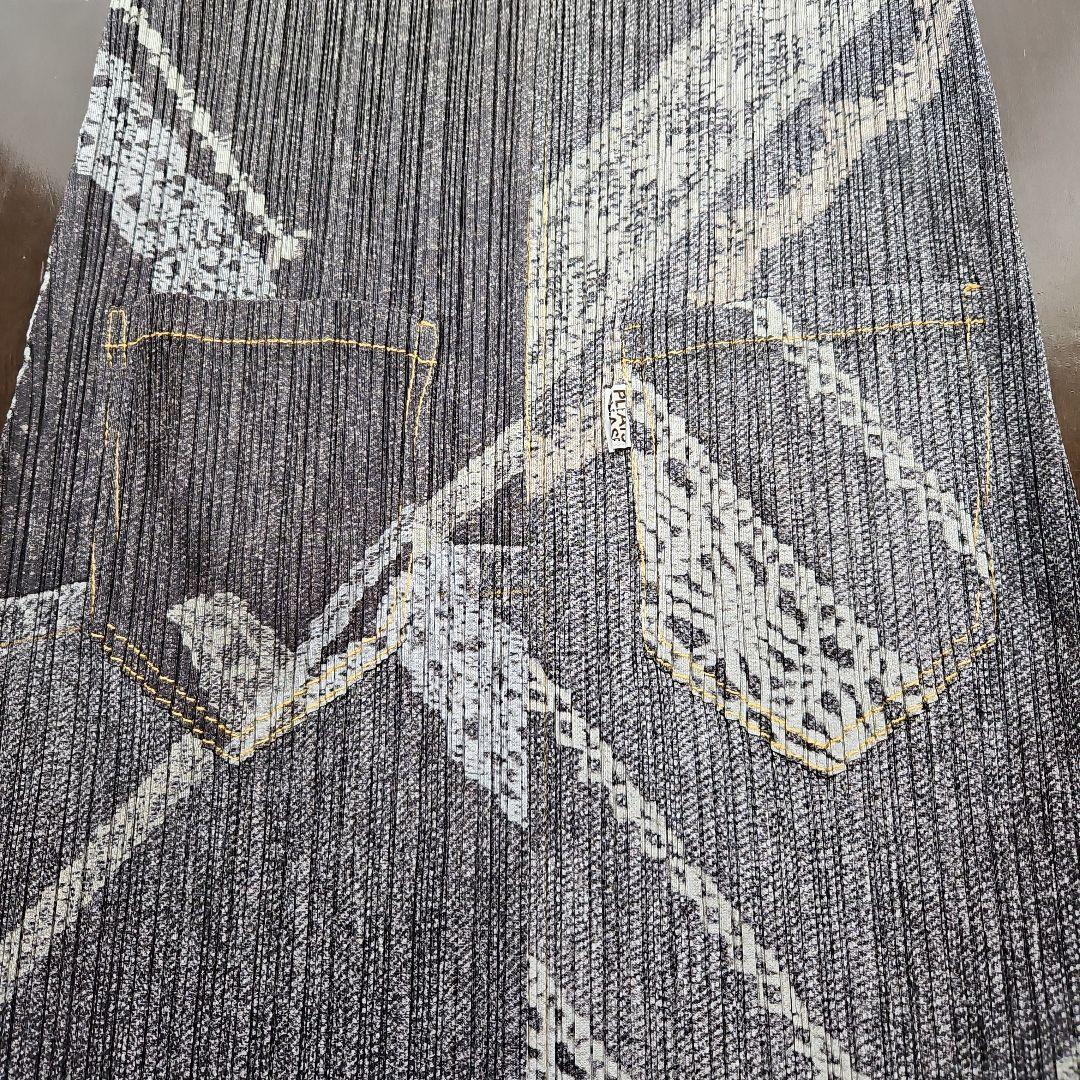 PLEATS PLEASE デニム転写ワンピース サイズ2