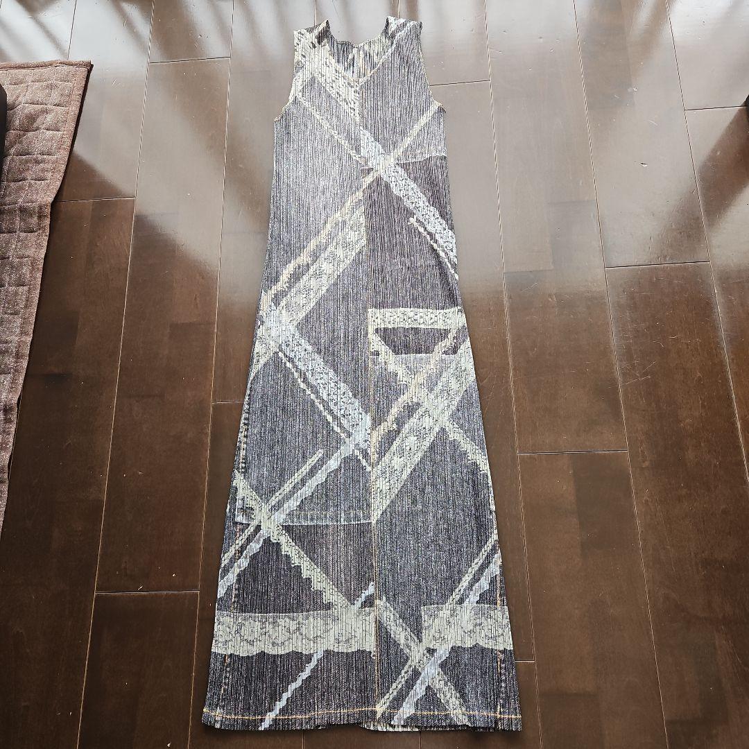 PLEATS PLEASE デニム転写ワンピース サイズ2