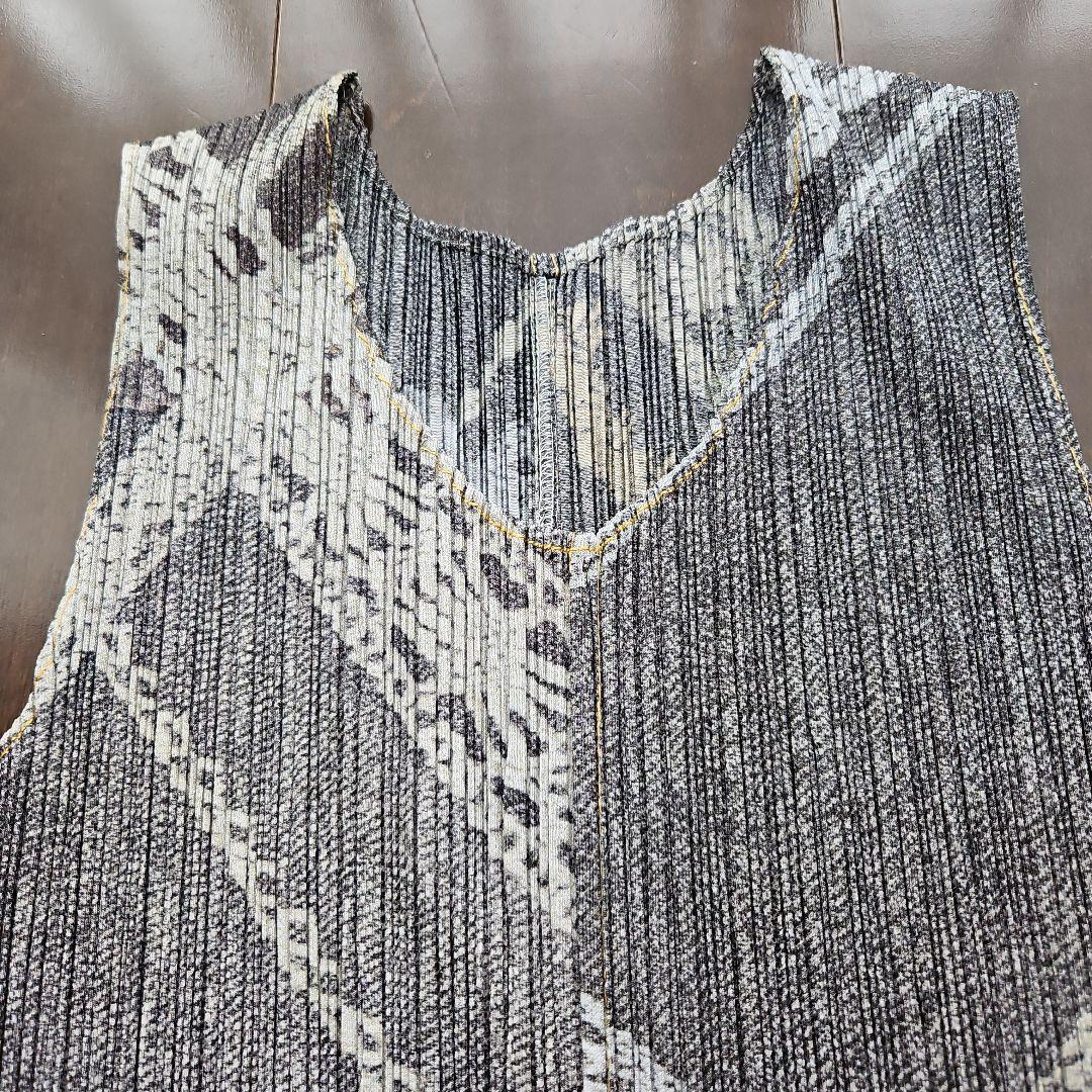 PLEATS PLEASE デニム転写ワンピース サイズ2
