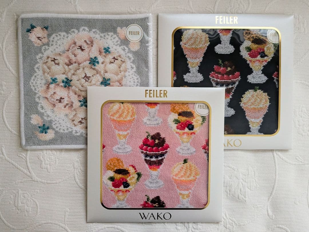 銀座和光×FEILER ピオニー ハンカチ 新品未開封3枚セット