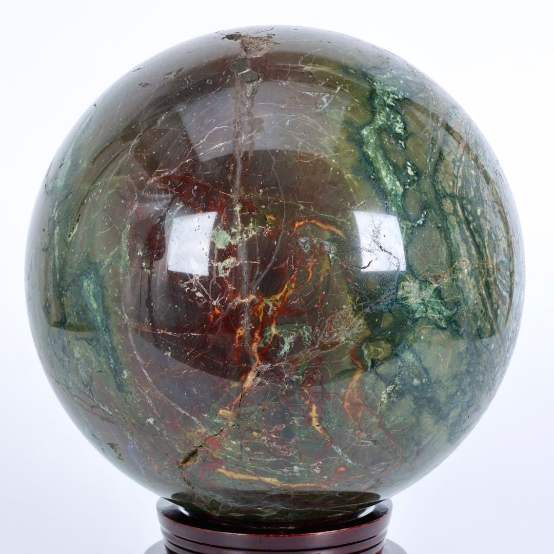 特大22.7kg 五色石 碧玉　玉 鑑賞石 飾石 天然石 美石 原石 大玉 台座