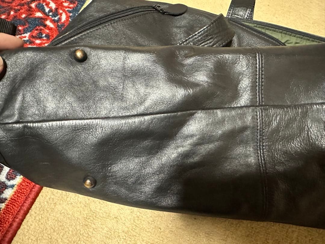 PORTER ブラックレザー ボストンバッグ