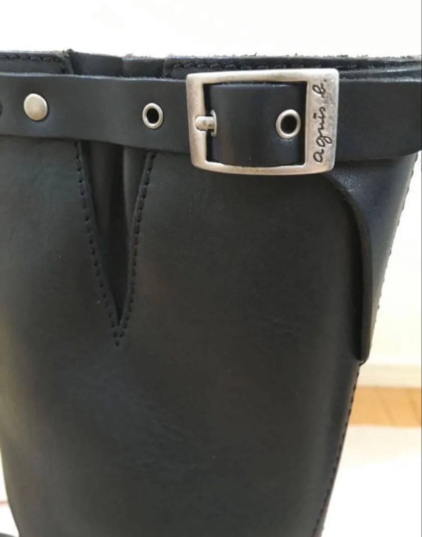 アニエスベー　ブラックレザーブーツ サイズ40