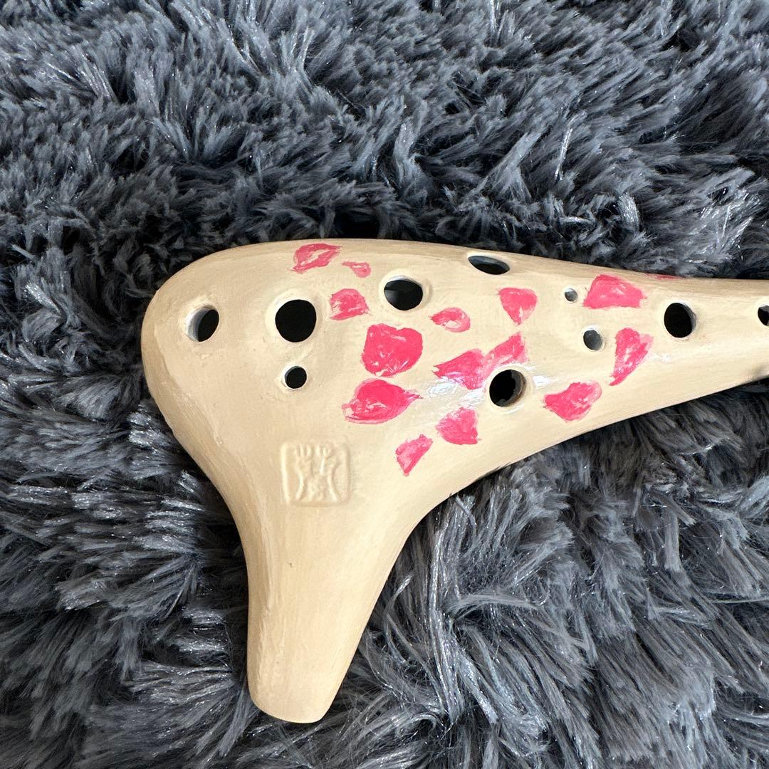 高級 CLAYTONE AC 蘭 オカリナ 花柄 管楽器