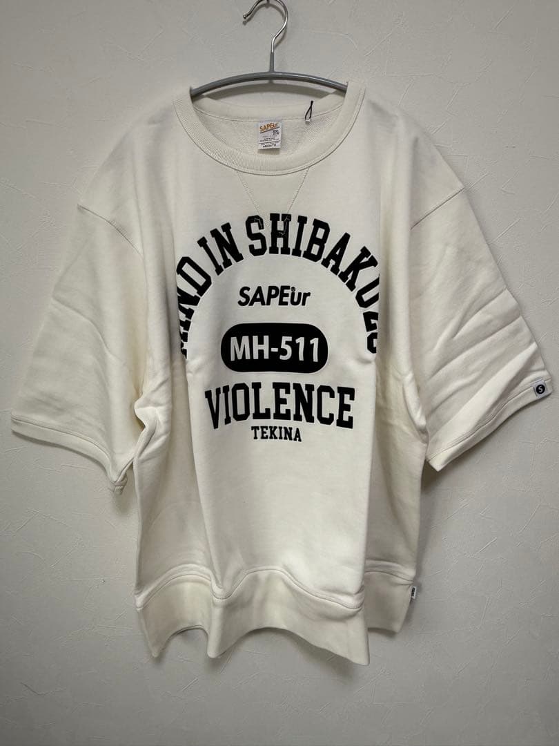 SAPEUR ホワイト スウェット 浜ちゃんコラボ(浜田雅功)