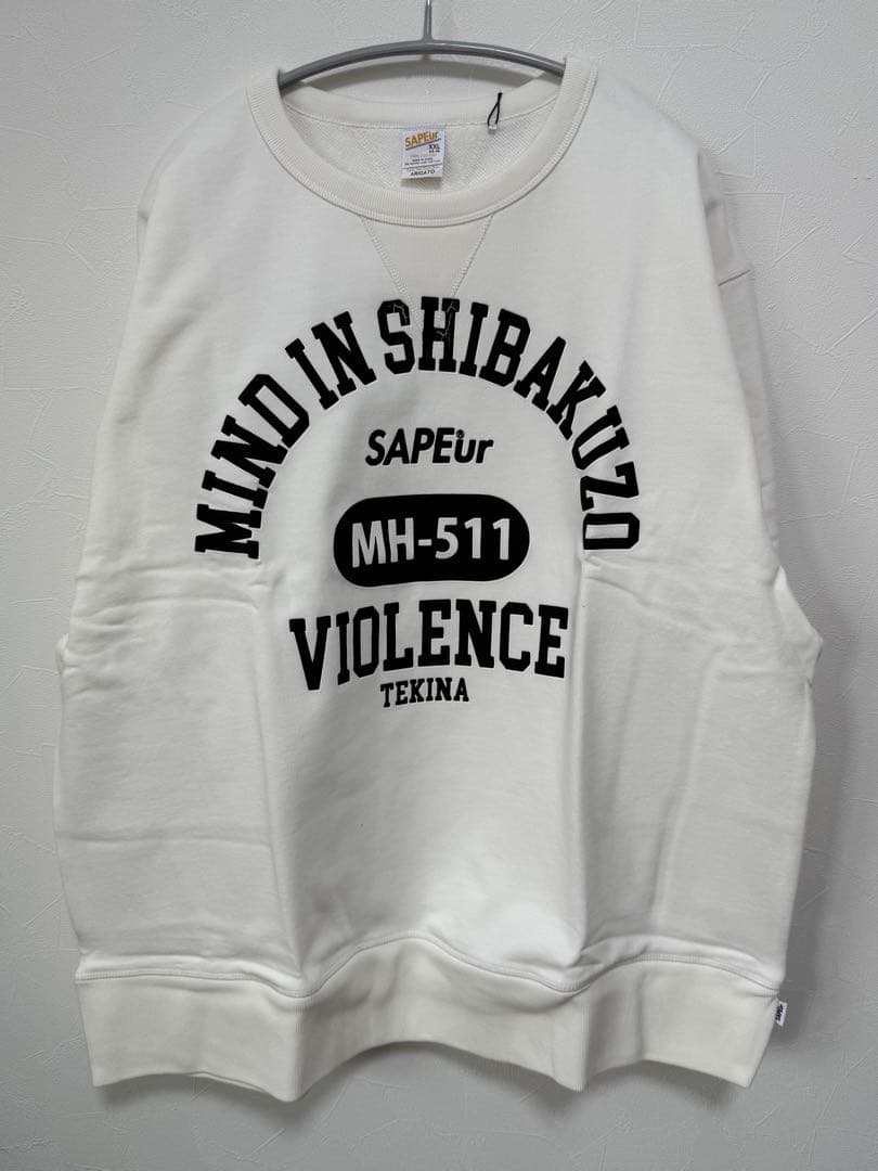 SAPEUR ホワイト スウェット 浜ちゃんコラボ(浜田雅功)