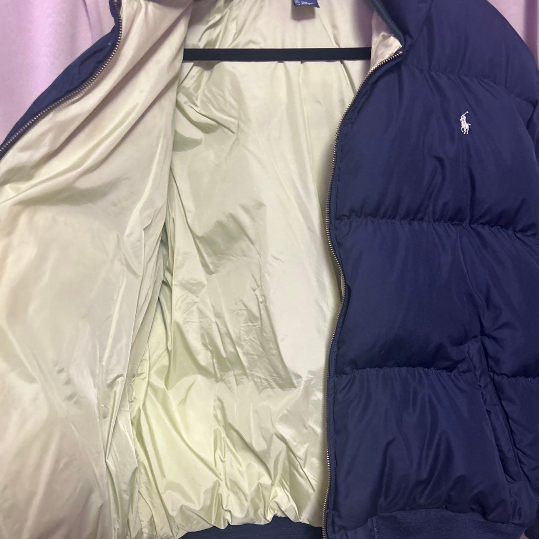 90s ラルフローレン　ダウンジャケット　ネイビー