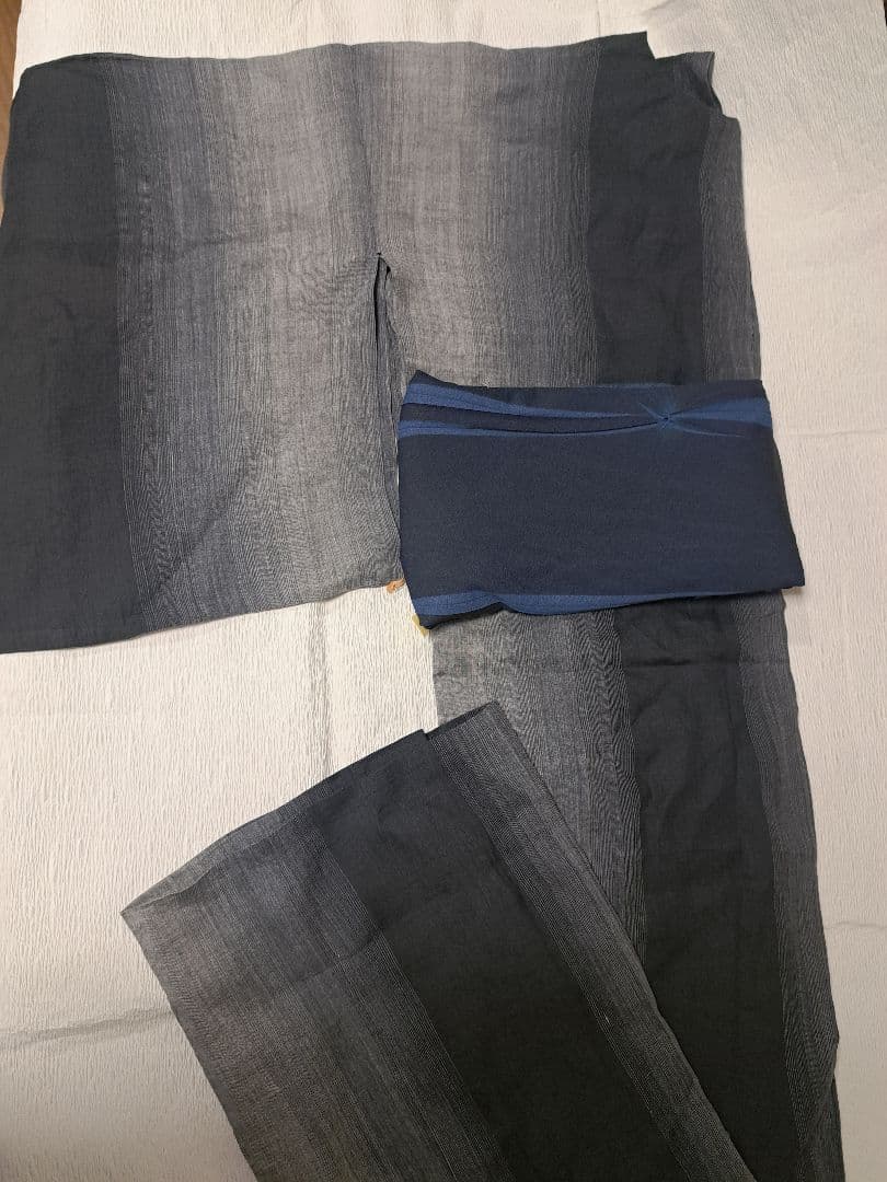 麻100% 浴衣 165/73 単衣 苧麻 からむし 上布 トールサイズ