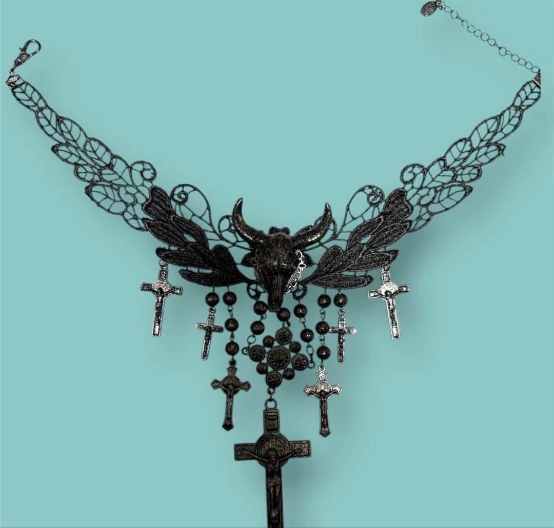 最終値下げ★ジャンポールゴルチエ★バッファロー7クロスチョーカーネックレス