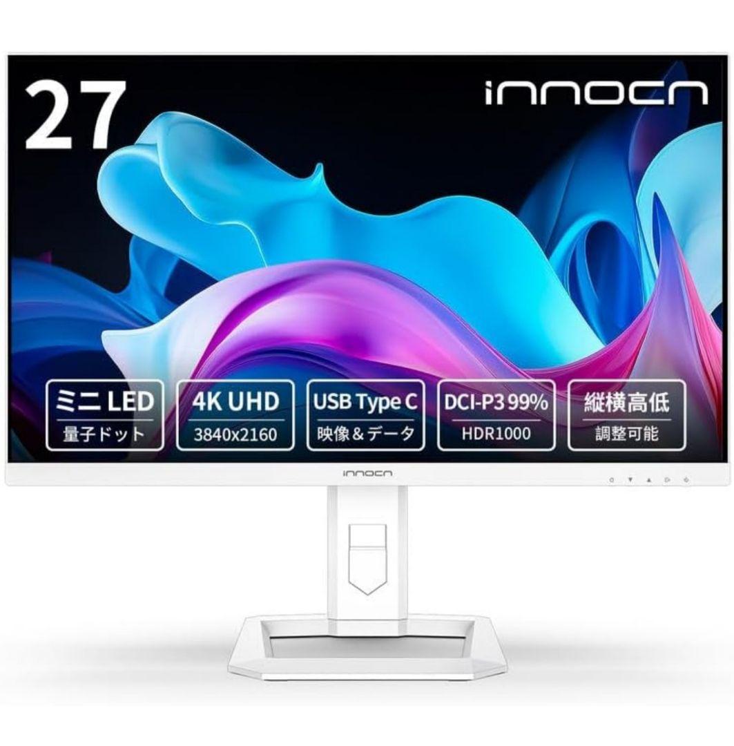INNOCN 27M2U ミニLED 4K HDR1000ゲーミング モニター