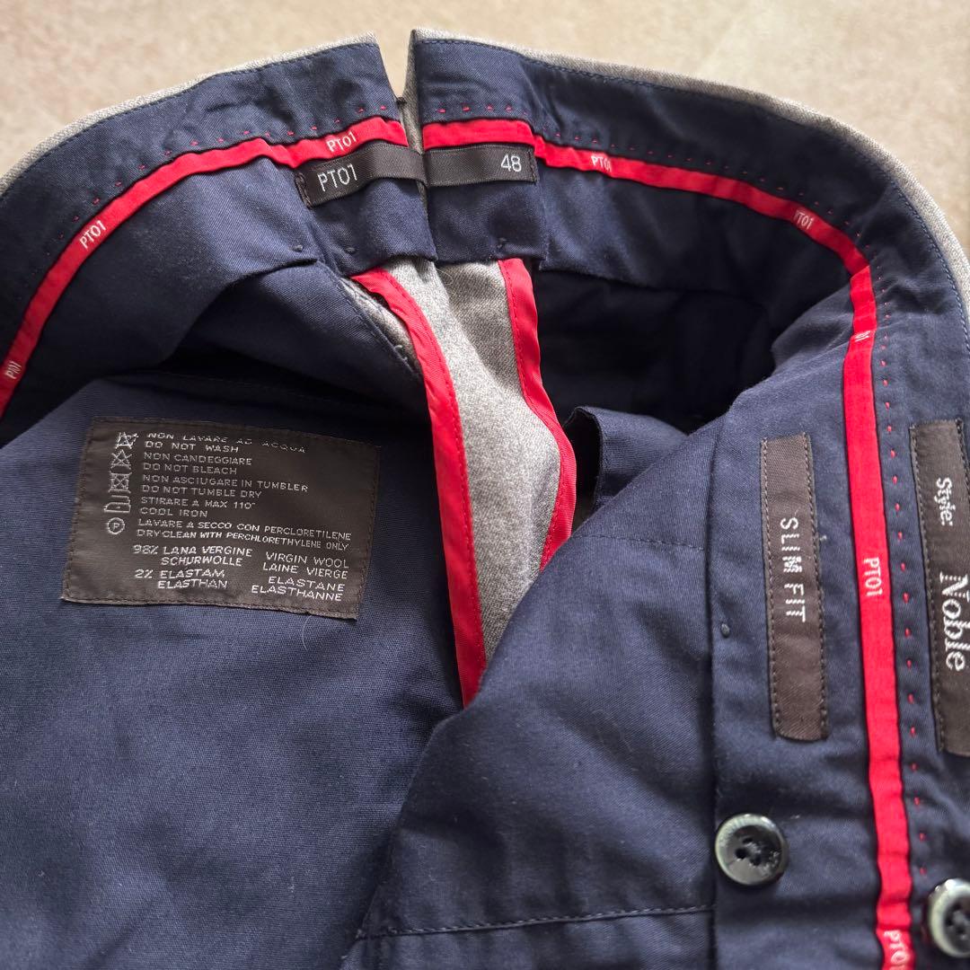 PT01 ゼロウーノ SLIM FIT フランネル地 スラックスパンツ